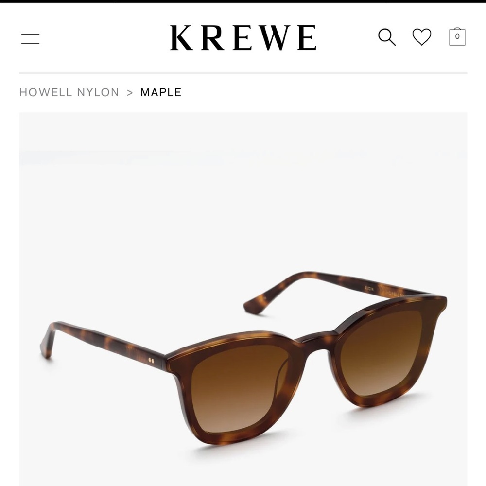KREWE Howell Nylon Sunglasses in Maple Brown